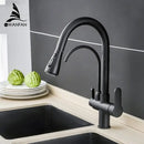 GobekUsa Crane Kitchen Faucet Three Ways Sink Mixer WF-0195