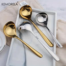 Modern stainless steel small gravy ladle set dining room sauce spoons by Decorbites