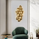 GobekUsa Modern Stainless Steel Squama Wall Light with Gold Accents - 3/6 Lights - Bedroom Sconce Fixture