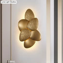 GobekUsa Modern Stainless Steel Squama Wall Light with Gold Accents - 3/6 Lights - Bedroom Sconce Fixture