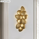 GobekUsa Modern Stainless Steel Squama Wall Light with Gold Accents - 3/6 Lights - Bedroom Sconce Fixture