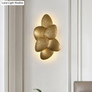 GobekUsa Modern Stainless Steel Squama Wall Light with Gold Accents - 3/6 Lights - Bedroom Sconce Fixture