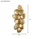 GobekUsa Modern Stainless Steel Squama Wall Light with Gold Accents - 3/6 Lights - Bedroom Sconce Fixture