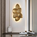 GobekUsa Modern Stainless Steel Squama Wall Light with Gold Accents - 3/6 Lights - Bedroom Sconce Fixture