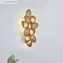 GobekUsa Modern Stainless Steel Squama Wall Light with Gold Accents - 3/6 Lights - Bedroom Sconce Fixture