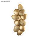 GobekUsa Modern Stainless Steel Squama Wall Light with Gold Accents - 3/6 Lights - Bedroom Sconce Fixture