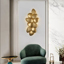 GobekUsa Modern Stainless Steel Squama Wall Light with Gold Accents - 3/6 Lights - Bedroom Sconce Fixture