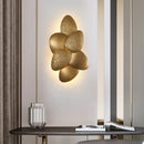 GobekUsa Modern Stainless Steel Squama Wall Light with Gold Accents - 3/6 Lights - Bedroom Sconce Fixture