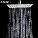 Modern stainless steel square ceiling rain shower head bathroom accessory by Decorbites