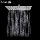 Modern stainless steel square ceiling rain shower head bathroom accessory by Decorbites