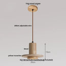 GobekUsa Glass Ball LED Pendant Lamp for Coffee Living Dining Room with Natural Wood and Stone