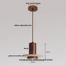 GobekUsa Glass Ball LED Pendant Lamp for Coffee Living Dining Room with Natural Wood and Stone