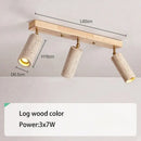 GobekUsa 3-Head LED Ceiling Spotlight for Living Room, Clothing Store - Stone Wood Spot Light
