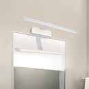 GobekUsa Modern Streamlined LED Vanity Wall Light - White Metal Shade, Warm/White Light, 17"/23" L