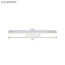 GobekUsa Modern Streamlined LED Vanity Wall Light - White Metal Shade, Warm/White Light, 17"/23" L
