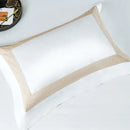 GobekUsa King Size Luxury 1400TC Cotton White Bedding Set with Embroidery