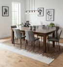 Modern Stripes Cowhide Leather Striped Tan Brown and Ivory Leather Multi Size Area Rug