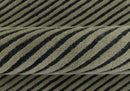 Modern Stripes Design Black And Brown Hand Tufted Custom Made Wool Area Rug