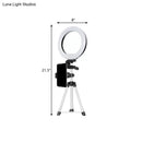 GobekUsa Modern Style USB LED Fill Flash Light with Tripod Design - Circle Metallic Vanity Lighting (Black)