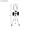 GobekUsa Modern Style USB LED Fill Flash Light with Tripod Design - Circle Metallic Vanity Lighting (Black)