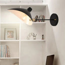 GobekUsa Modern Style Duckbill Shade Wall Lamp with Metallic Finish, Black Sconce Lighting – Straight/Curved Arm