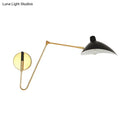 GobekUsa Modern Style Duckbill Shade Wall Lamp with Metallic Finish, Black Sconce Lighting – Straight/Curved Arm