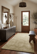 Gold Hand Tufted Wool Area Rug 5x8 - Plush Contemporary Style