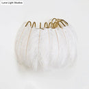 GobekUsa Modern Grey and White Sconce Light with Feather Detail for Parlor Wall