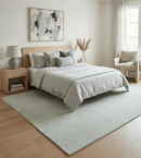 Blue and Ivory Modern Hand Tufted Wool Area Rug - Sophisticated Lasting Comfort