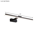 GobekUsa Slender Black LED Vanity Light in Modern Style - Wall Mount Lighting Idea, Warm/White Glow