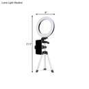 GobekUsa Modern Style USB LED Fill Flash Light with Tripod Design - Circle Metallic Vanity Lighting (Black)