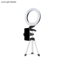 GobekUsa Modern Style USB LED Fill Flash Light with Tripod Design - Circle Metallic Vanity Lighting (Black)