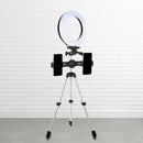 GobekUsa Modern Style USB LED Fill Flash Light with Tripod Design - Circle Metallic Vanity Lighting (Black)