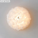 GobekUsa Modern Stylish Feather Wall Light - Blooming Grey/White Sconce Lighting for Sitting Room