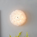 GobekUsa Modern Stylish Feather Wall Light - Blooming Grey/White Sconce Lighting for Sitting Room