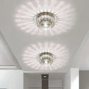 Modern sunburst crystal led flush mount ceiling light for living room by Decorbites