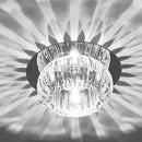 Modern sunburst crystal led flush mount ceiling light for living room by Decorbites