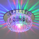 Modern sunburst crystal led flush mount ceiling light for living room by Decorbites