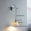 GobekUsa Ceramic LED Wall Sconce Pull Chain Switch Bedside Lamp White Nordic Modern Fixtures