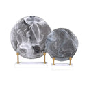 GobekUsa Glass Geometric Disk Marble Cake Craft Home Decor Figurines