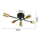 GobekUsa Brass Ceiling Light: Modern Restaurant Home Decor, E27 Bedroom Kitchen Living Room Fixture