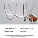 GobekUsa Designer LED Tube Suspension Chandelier for Living Room and Bar