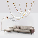 GobekUsa Designer LED Tube Suspension Chandelier for Living Room and Bar