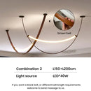 GobekUsa Designer LED Tube Suspension Chandelier for Living Room and Bar