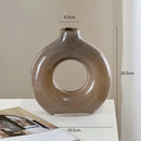 GobekUsa Geometric Circles Glass Vase for Home Decor and Flower Arrangement