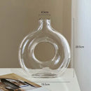 GobekUsa Geometric Circles Glass Vase for Home Decor and Flower Arrangement