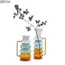 GobekUsa Bubble Glass Vase Hydroponics Plant Pot Table Decoration Floral Room Aesthetic Decor