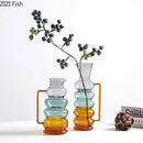 GobekUsa Bubble Glass Vase Hydroponics Plant Pot Table Decoration Floral Room Aesthetic Decor