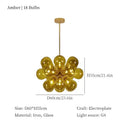 GobekUsa Glass Bubble Chandelier Ceiling Pendant Light for Modern Living Room Decor