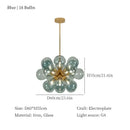 GobekUsa Glass Bubble Chandelier Ceiling Pendant Light for Modern Living Room Decor